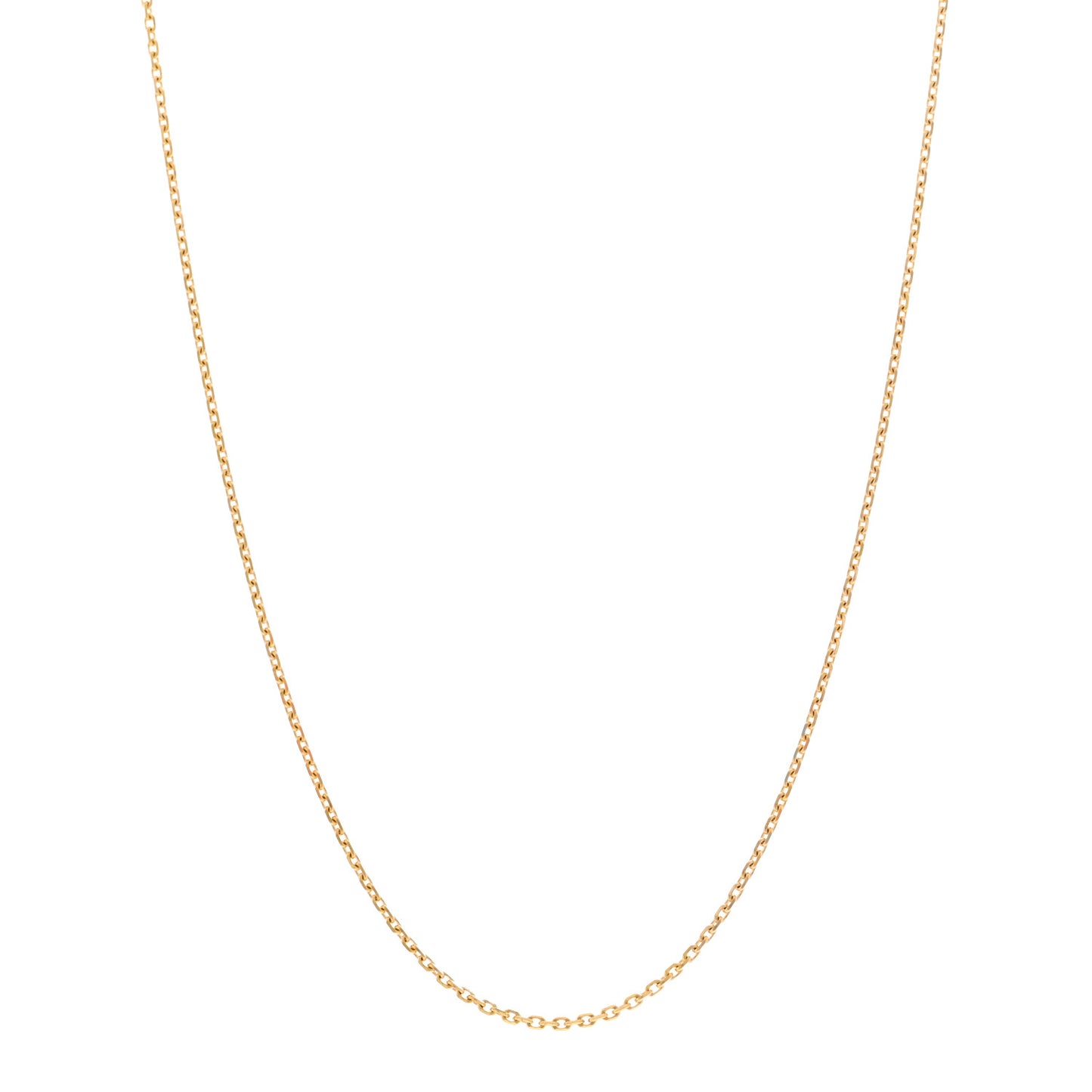 18K Yellow Gold Trace Chain Necklace