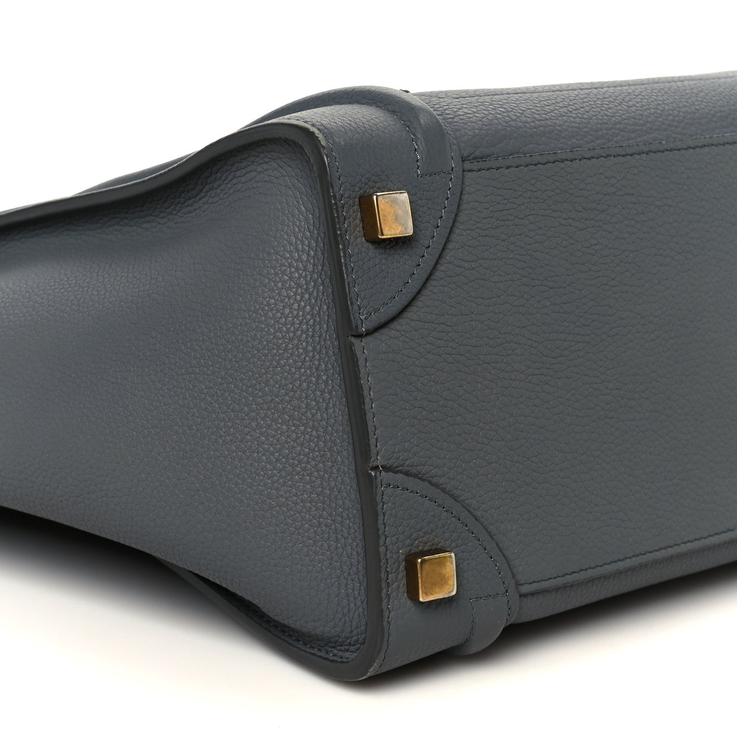 Baby Drummed Calfskin Micro Luggage Kohl
