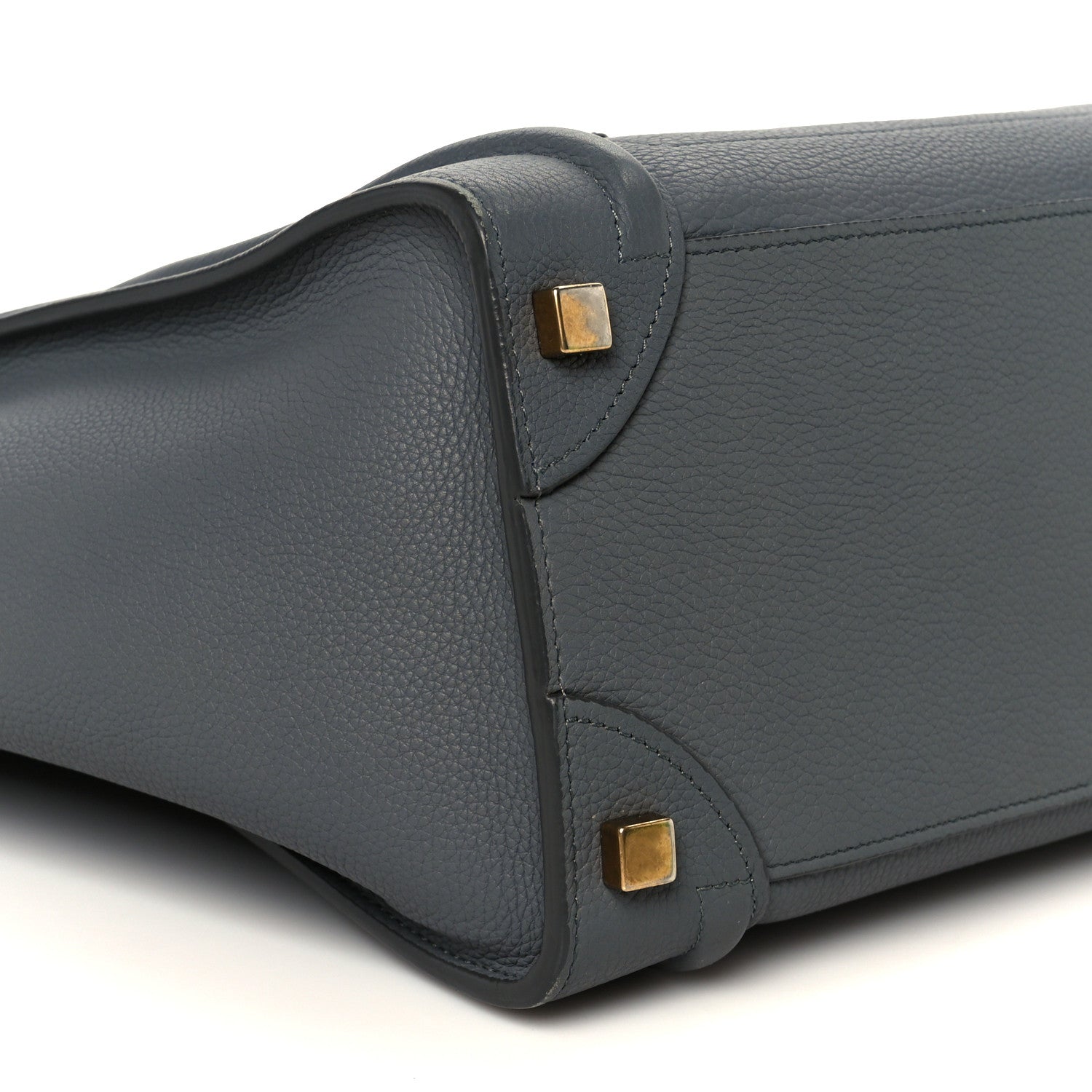 Celine Baby Drummed Calfskin Micro Luggage Kohl 8 of 9