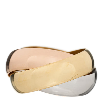 Cartier 18K Pink Yellow White Gold Large Trinity Ring 50 5.25 1 of 7