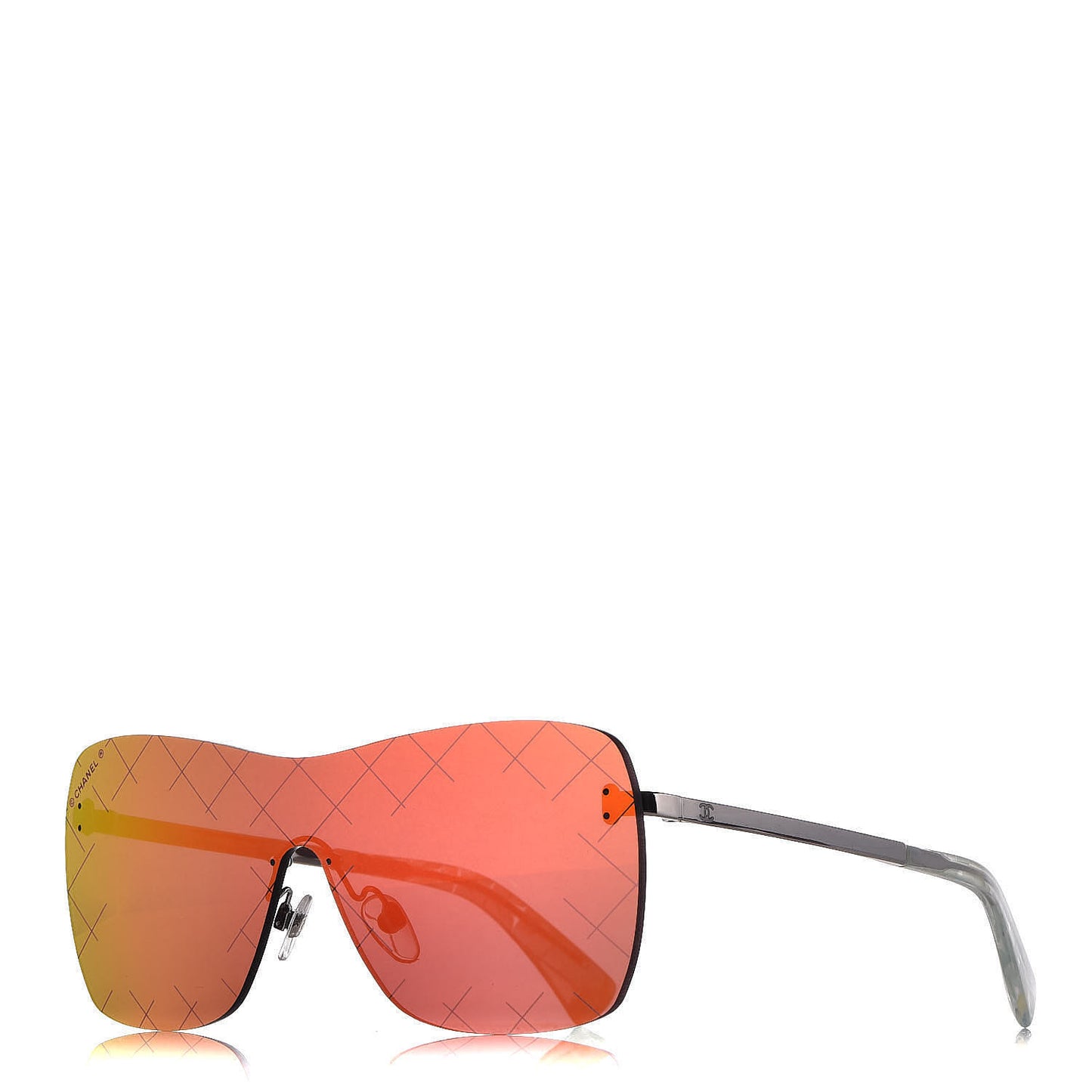 Shield Runway Sunglasses 4215 Silver Red