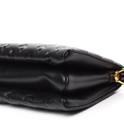 Louis Vuitton Lambskin Embossed Monogram Coussin PM Black 7 of 10