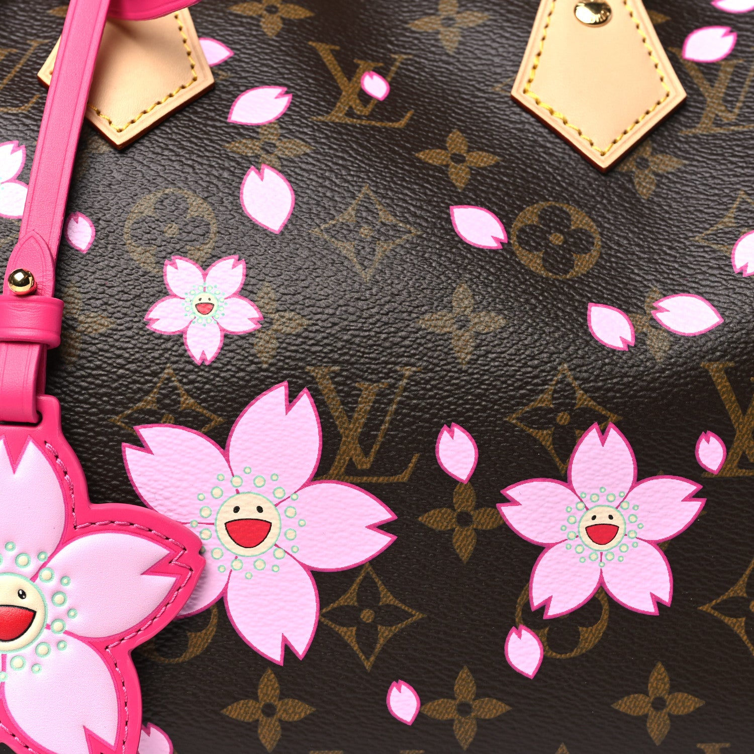 Louis Vuitton LV X TM Monogram Cherry Blossom Speedy Bandouliere 25 Sakura Brown 7 of 10
