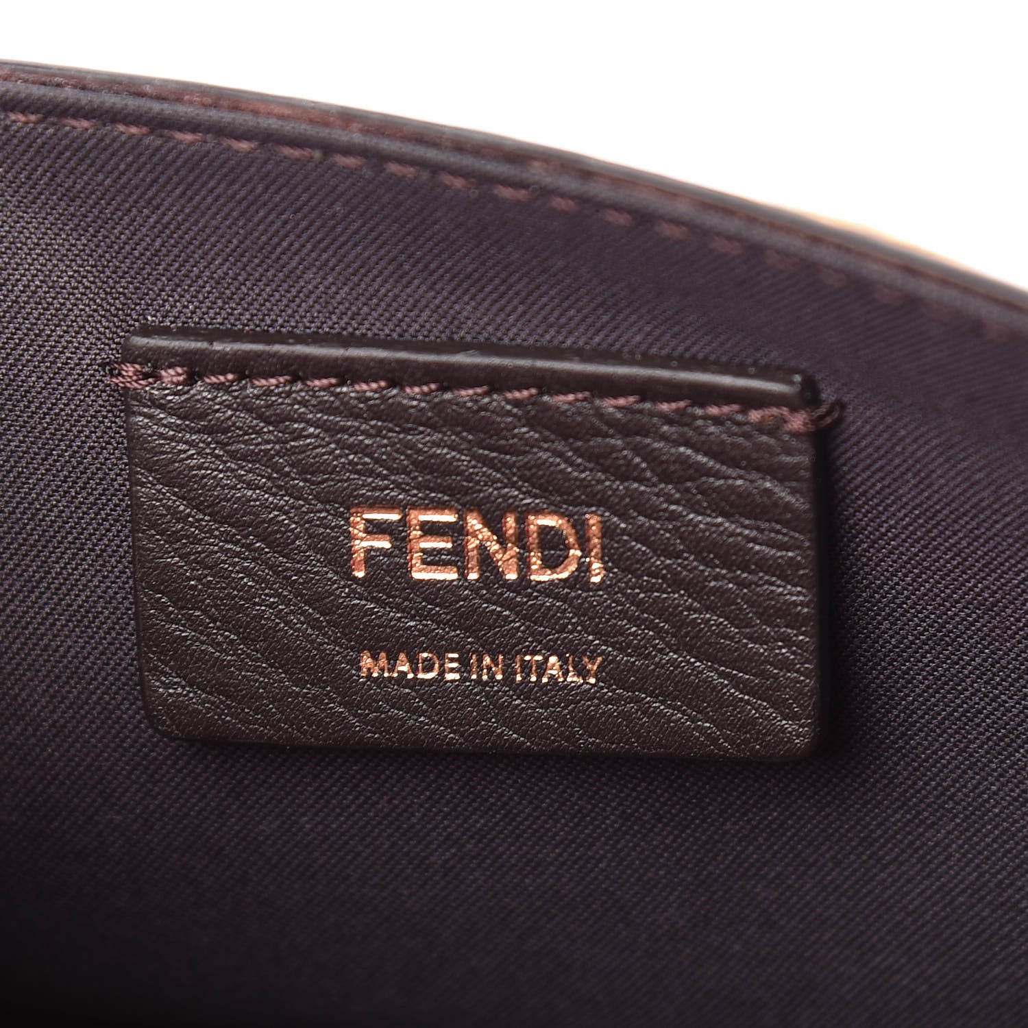 Fendi Vitello Cruise F is Fendi Bi-Color FF 1974 Embossed Envelope Belt Bag Maya Black Fragola 8 of 11