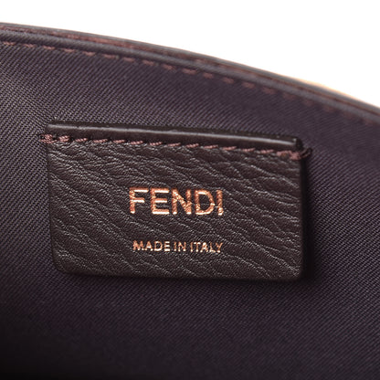 Fendi Vitello Cruise F is Fendi Bi-Color FF 1974 Embossed Envelope Belt Bag Maya Black Fragola 8 of 11