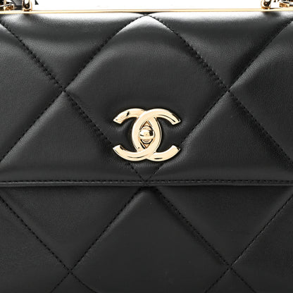 Chanel Lambskin Quilted Small Trendy CC Top Handle Flap Black 8 of 10