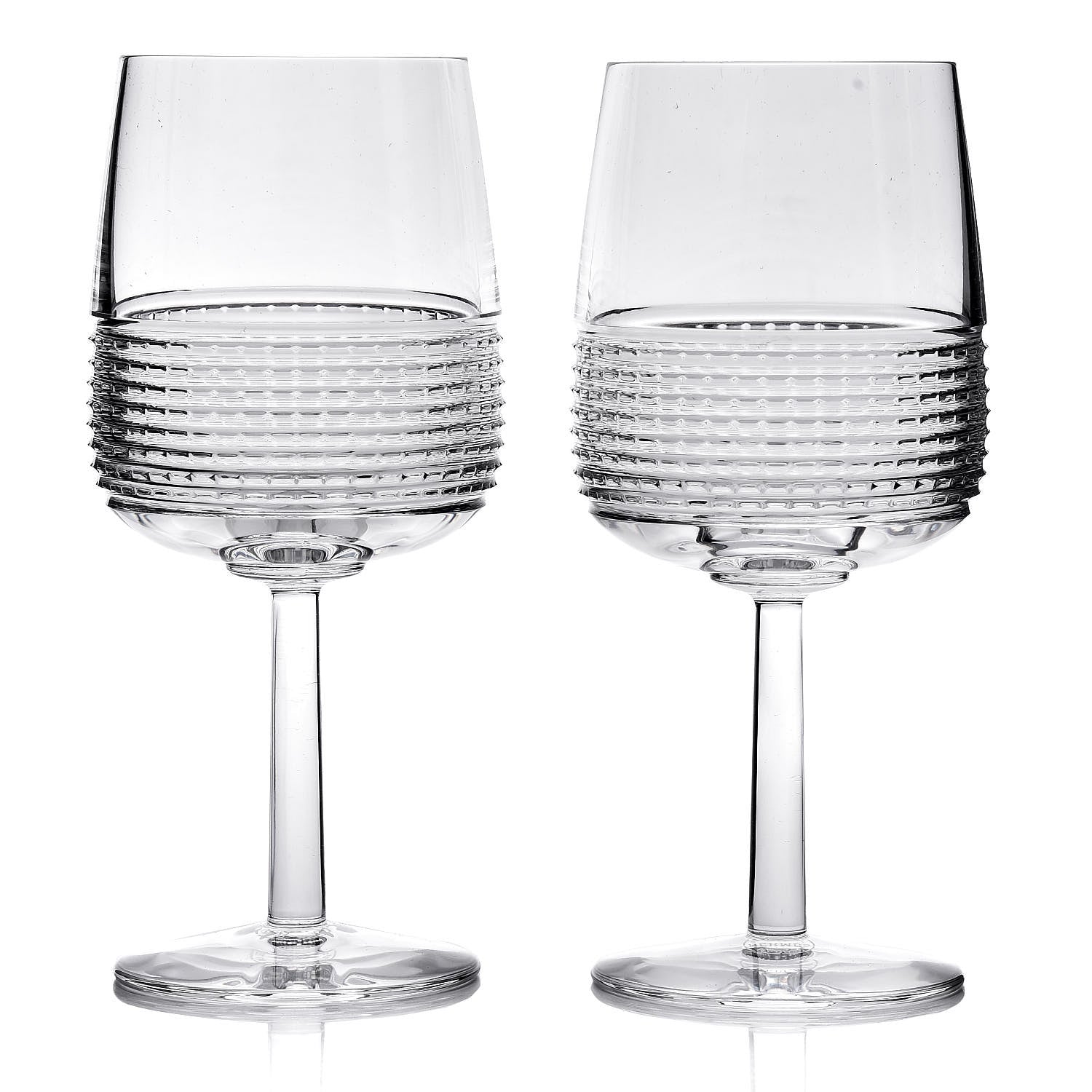 Hermes Crystal Intervalle Wine Glass Set Of 2 1 of 5
