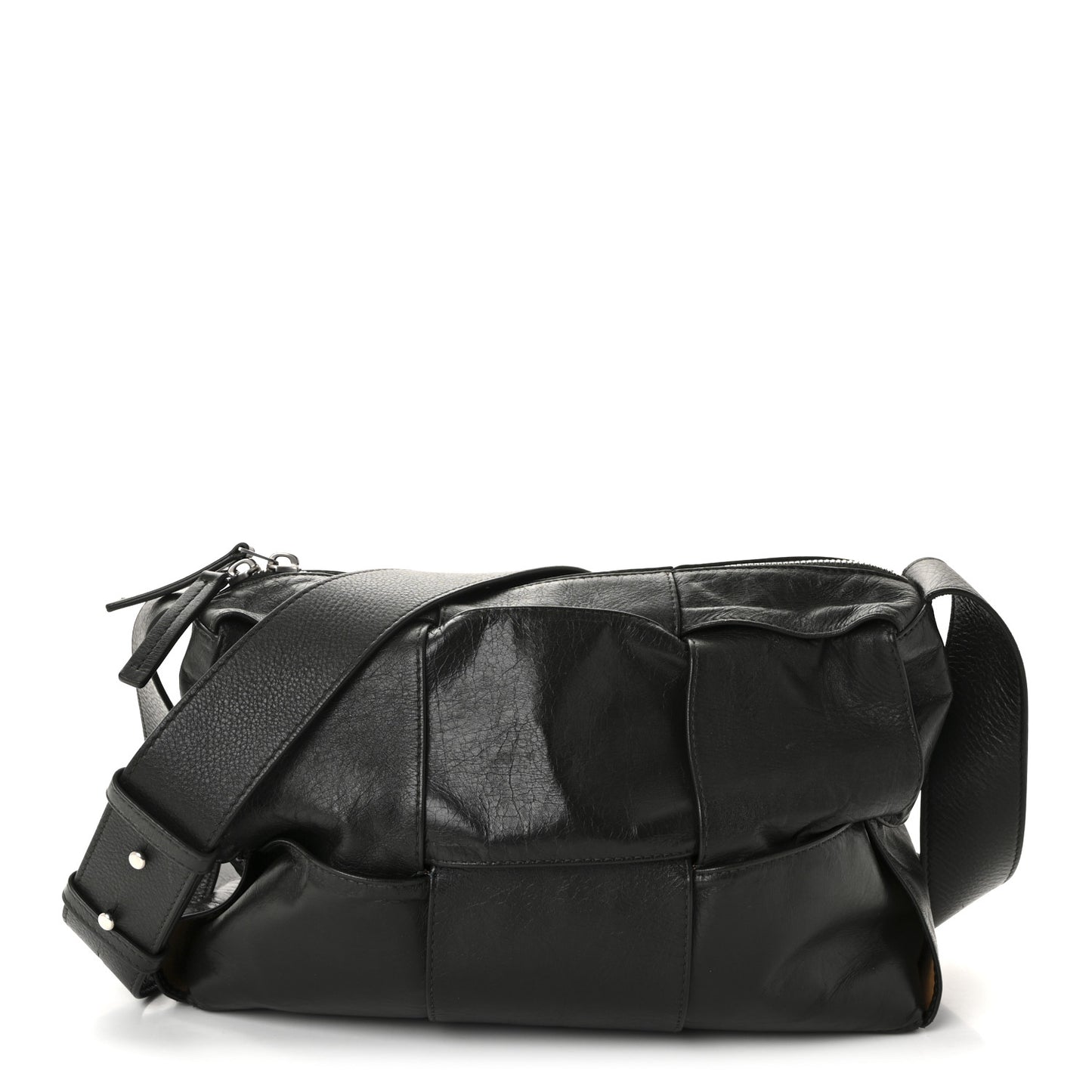 Paper Calfskin Maxi Intreccio Medium Arco Camera Bag Camping