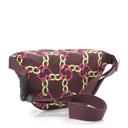 Gucci X THE NORTH FACE Econyl Nylon Textured Dollar Calfskin Linked GG Belt Bag Burgundy 3 of 11