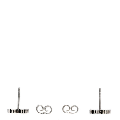 Gucci Sterling Silver Trademark Heart Stud Earrings 3 of 5