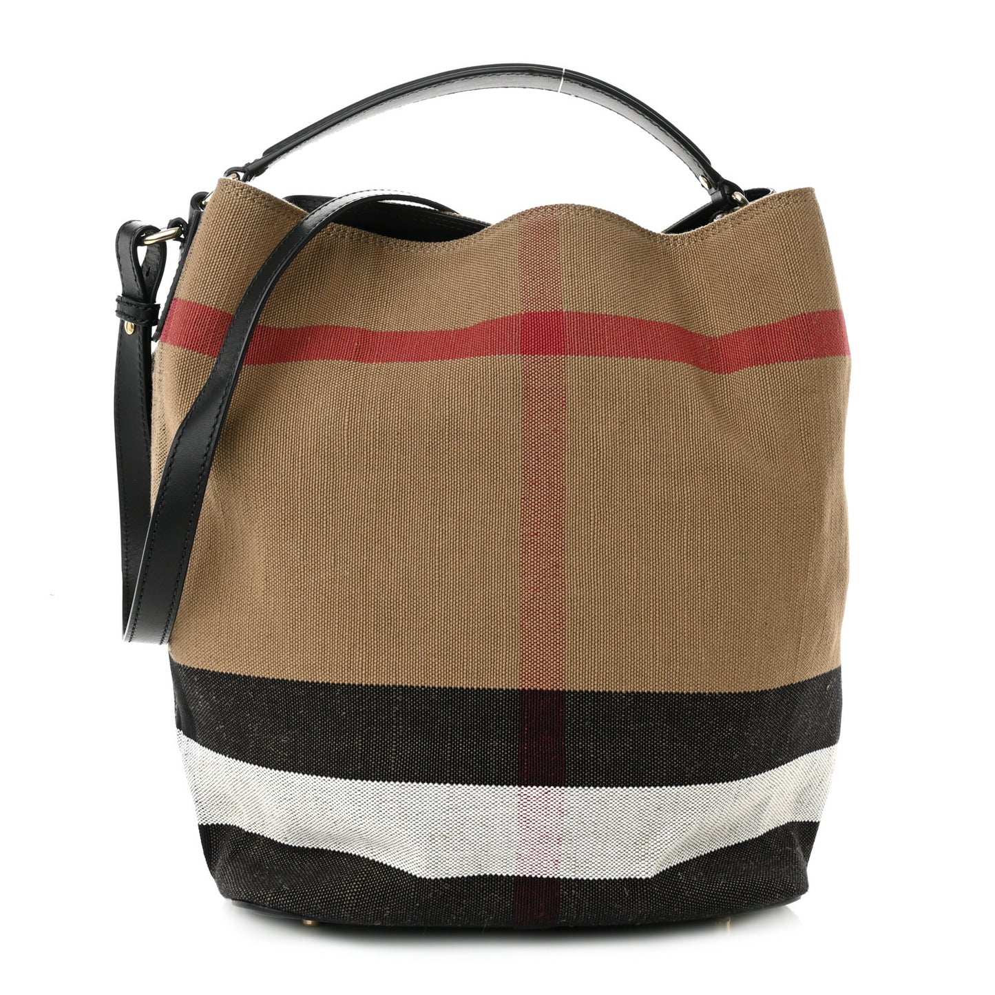 Canvas Mega Check Medium Ashby Hobo Black
