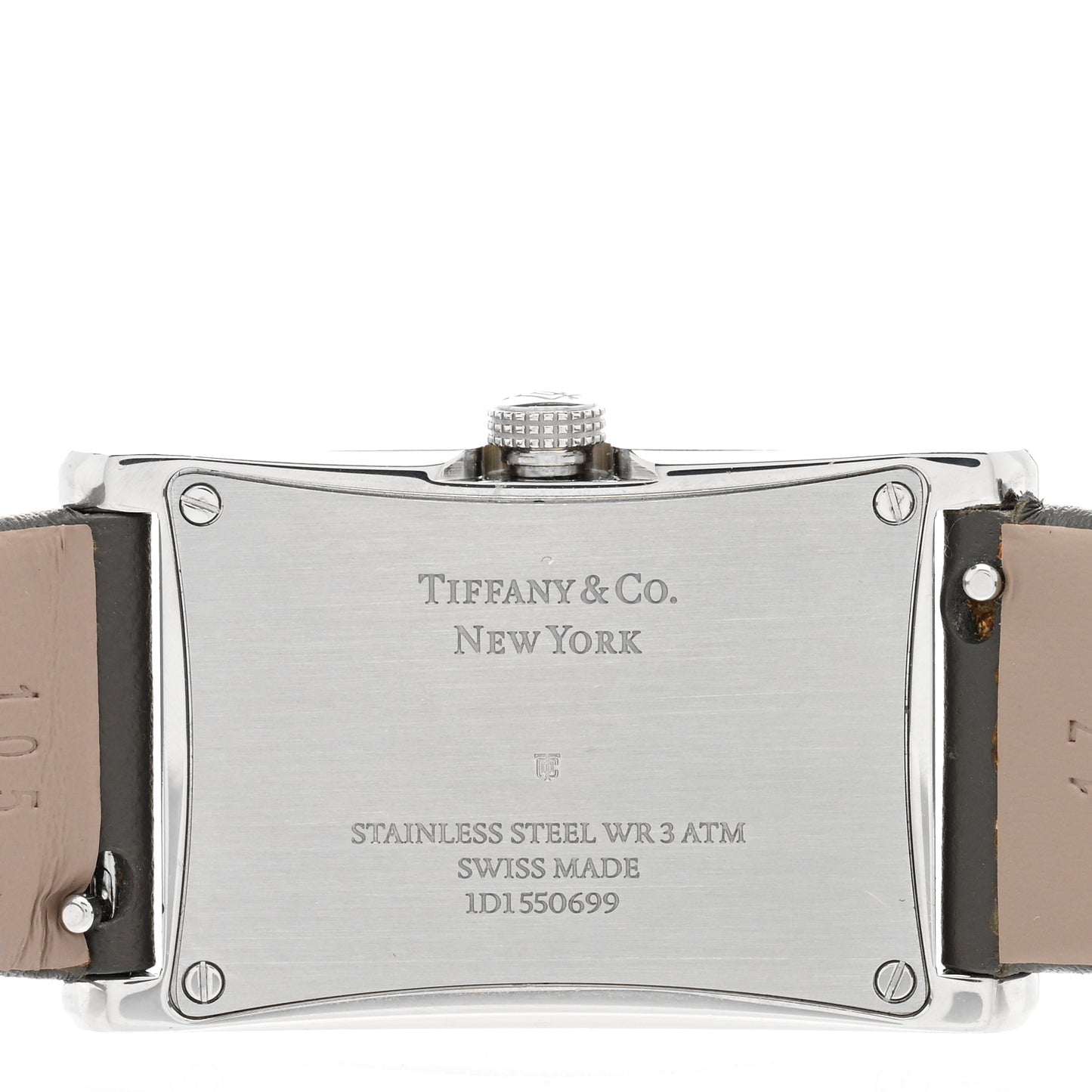 Stainless Steel Calfskin 22mm East West Quartz Watch Tiffany Blue