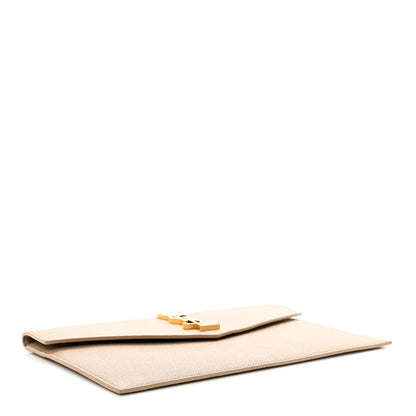Saint Laurent Grain De Poudre Uptown Pouch Dark Beige 4 of 6