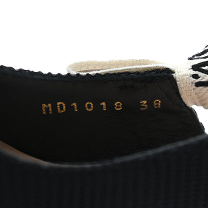 Christian Dior Technical Canvas Ribbon J Adior Slingback 65mm Pumps 38 Black 8 of 8