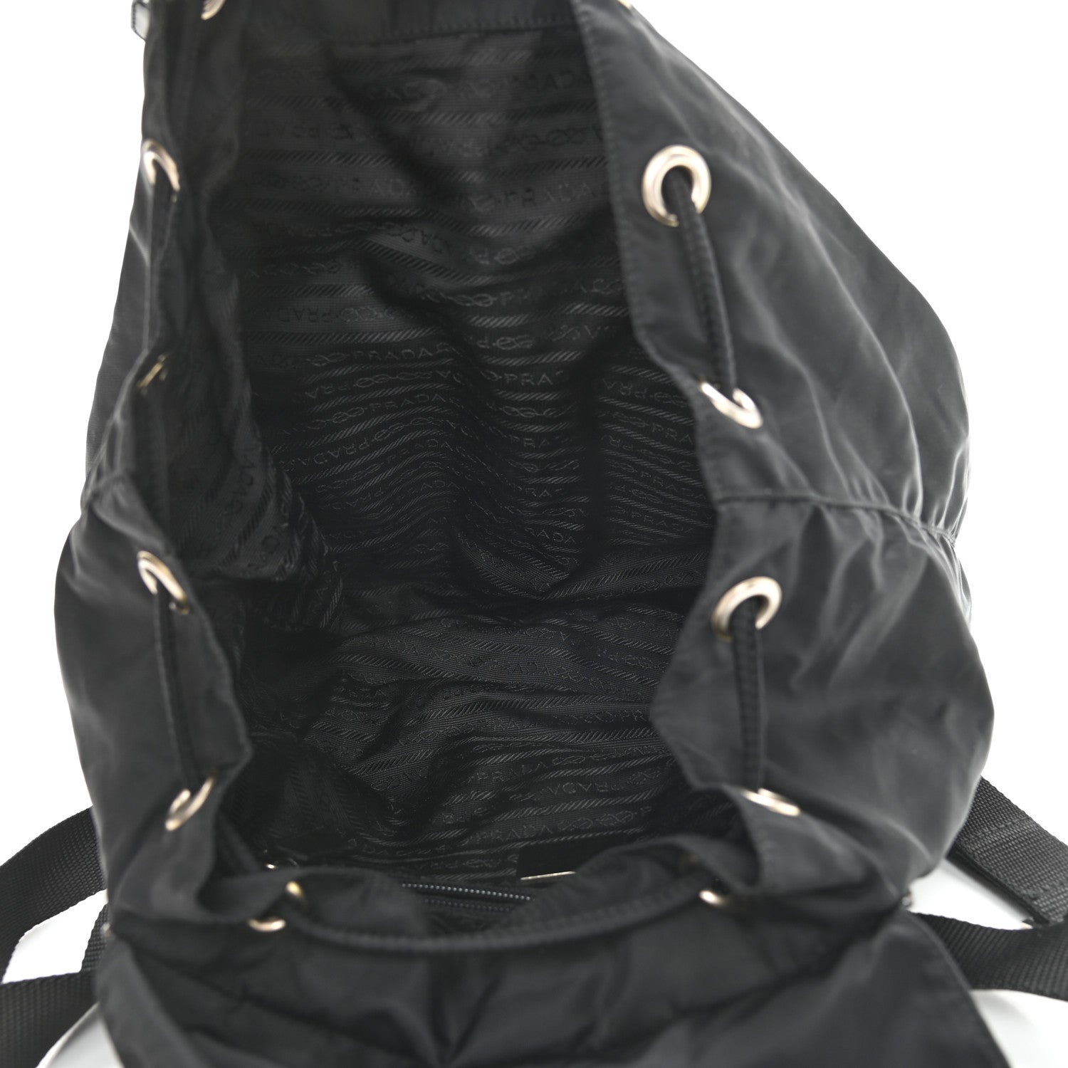 Prada Tessuto Nylon Vitello Backpack Black 5 of 9