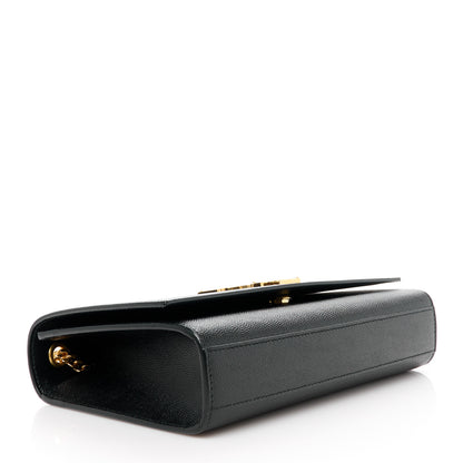 Saint Laurent Grain De Poudre Medium Monogram Kate Satchel Black 4 of 12