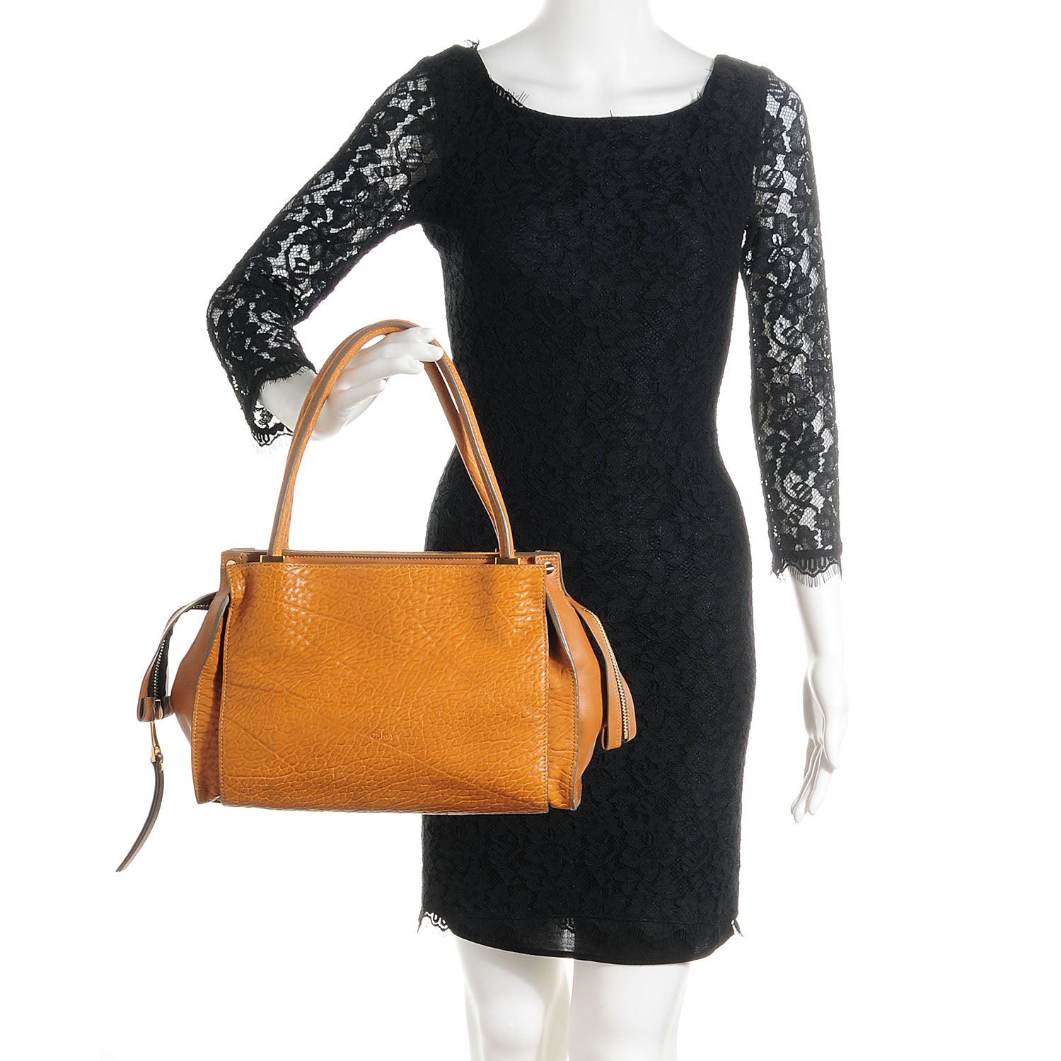 Chloe Pebbled Calfskin Dree Shoulder Bag Brown 2 of 8