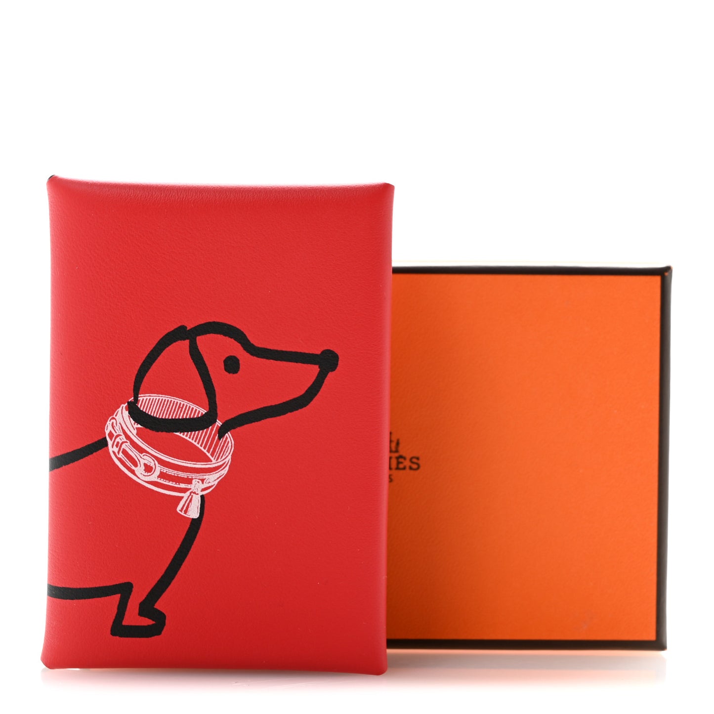 Swift Teckel a Collier Calvi Duo Card Case Rouge De Coeur