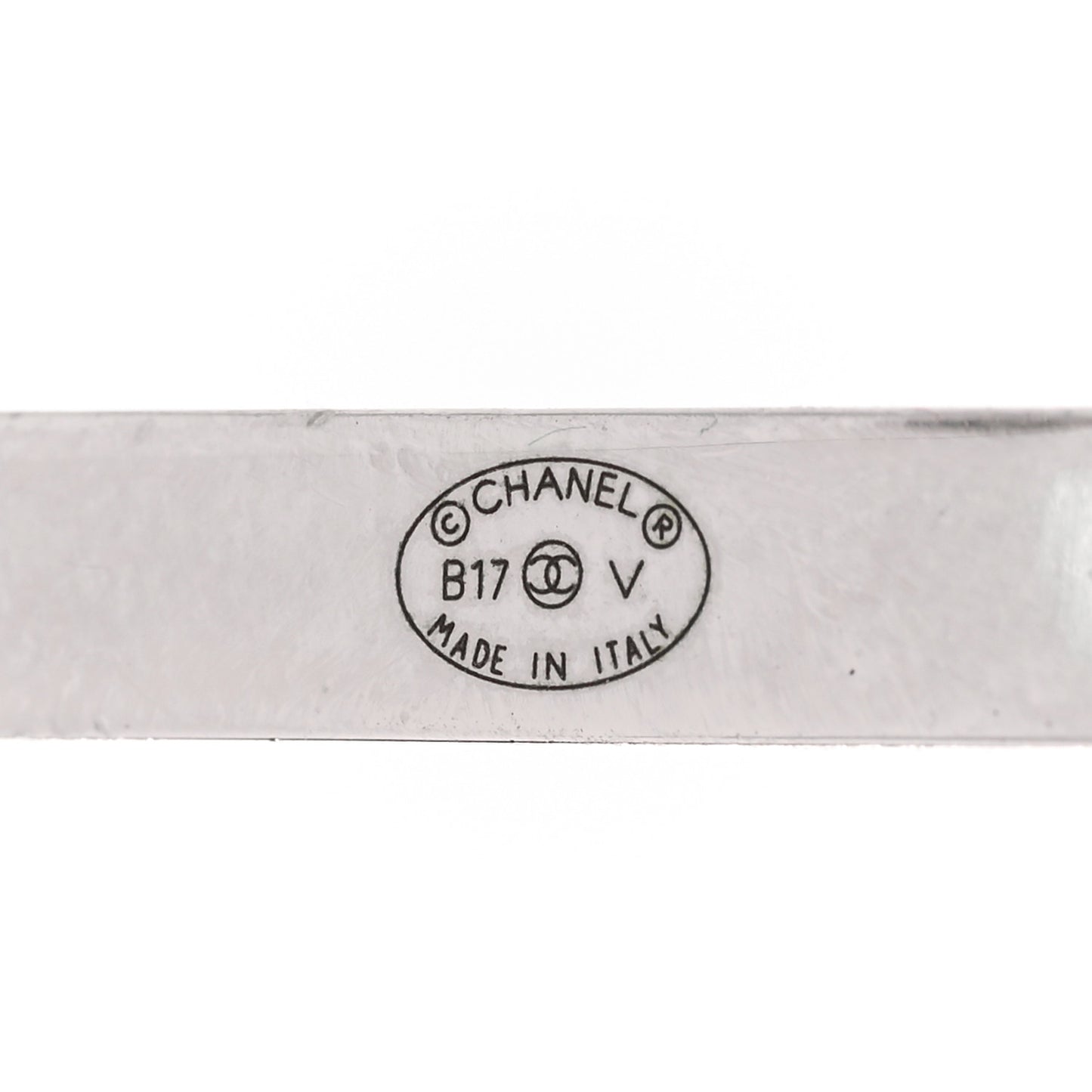 Metal Crystal CC Cuff Silver