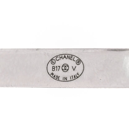 Chanel Metal Crystal CC Cuff Silver 4 of 4