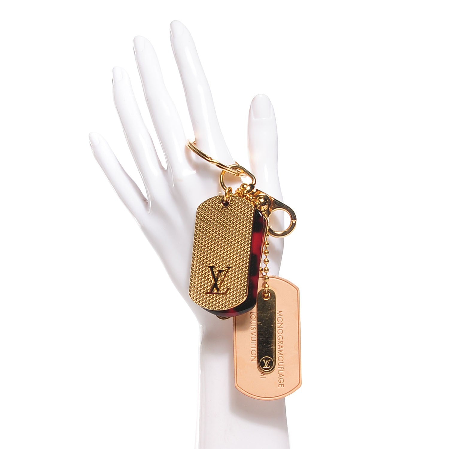 Louis Vuitton Monogramouflage Bag Charm Red 2 of 4