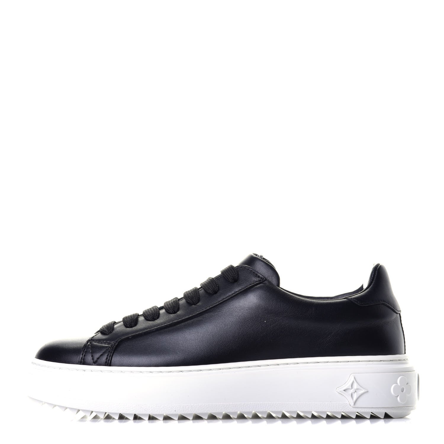 Louis Vuitton Calfskin Time Out Sneakers 37 Black 1 of 7