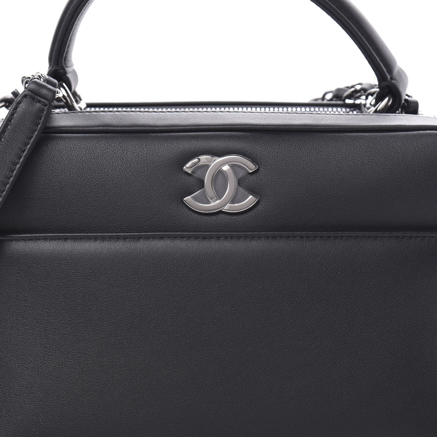 Chanel Calfskin Small Trendy CC Bowling Bag Black 9 of 11