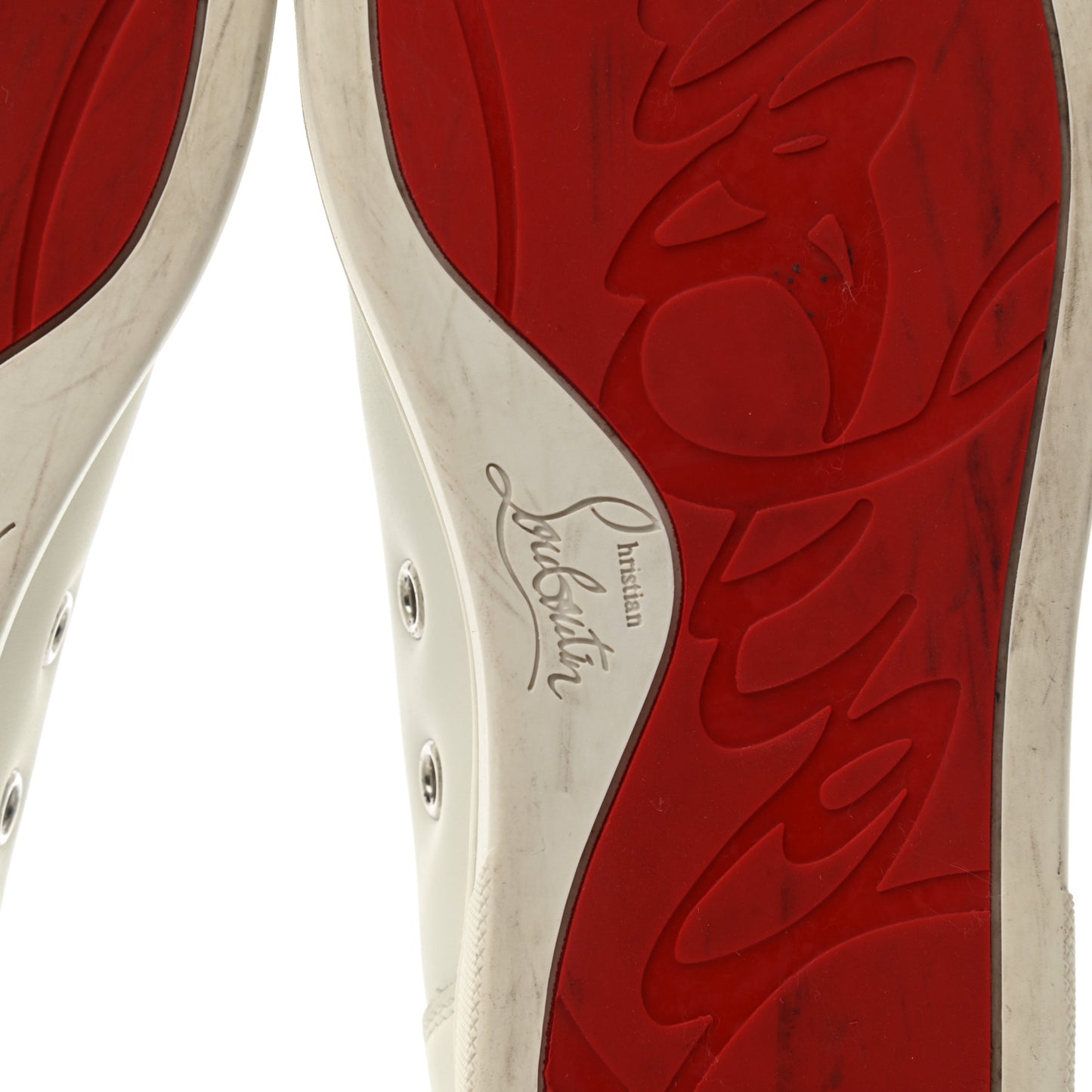 Calfskin Strass Junior Flat Sneakers 35.5 Version Latte