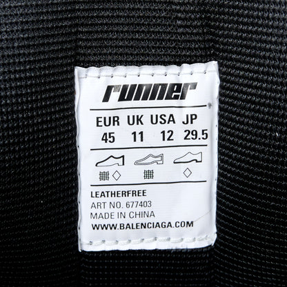 Balenciaga Mesh Rubber Bi-Color Mens Runner Sneakers 45 Grey Blue White 9 of 10