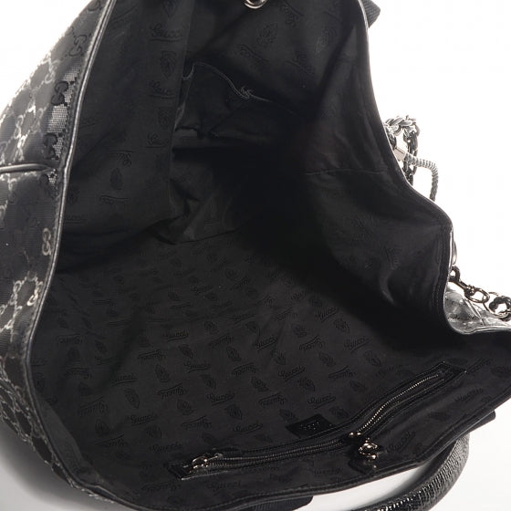 Gucci Imprime Monogram Medium GG Tote Black 5 of 7