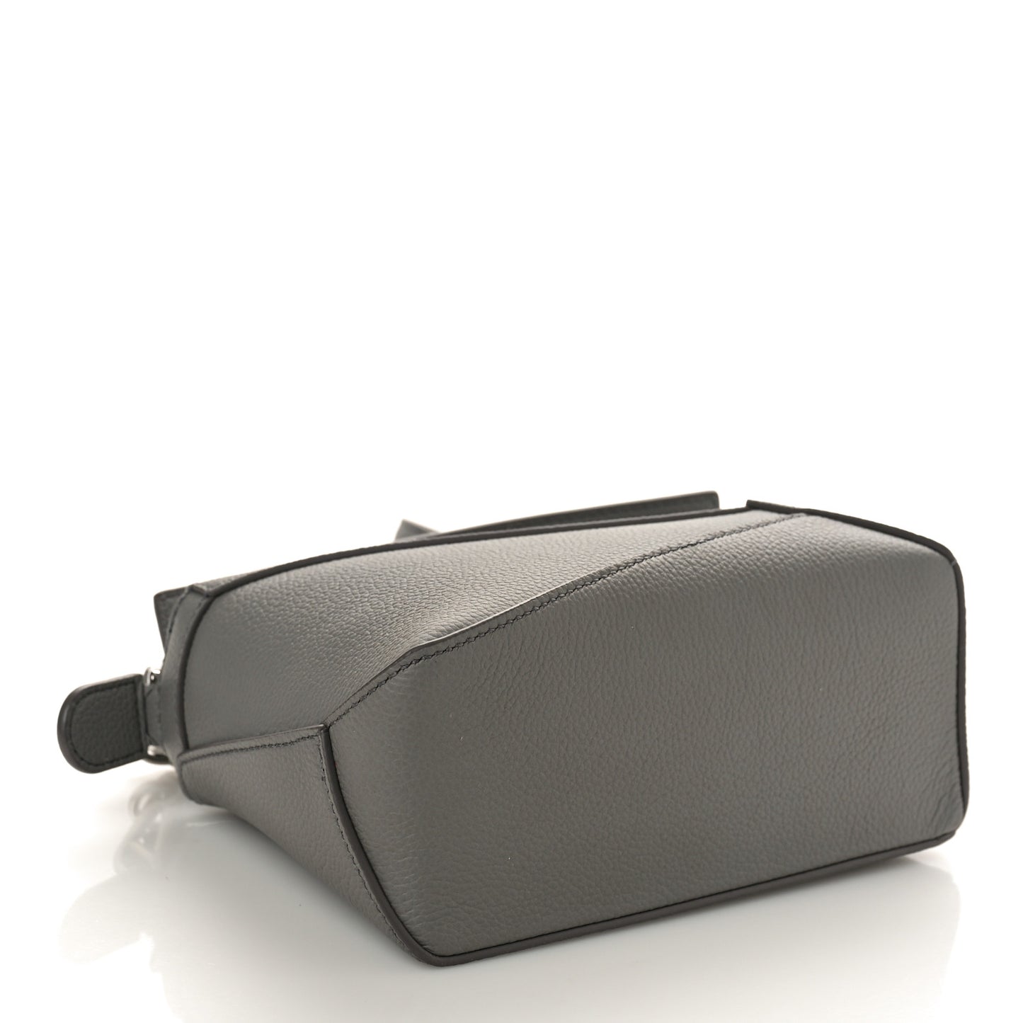 Soft Grained Calfskin Mini Puzzle Edge Bag Gunmetal