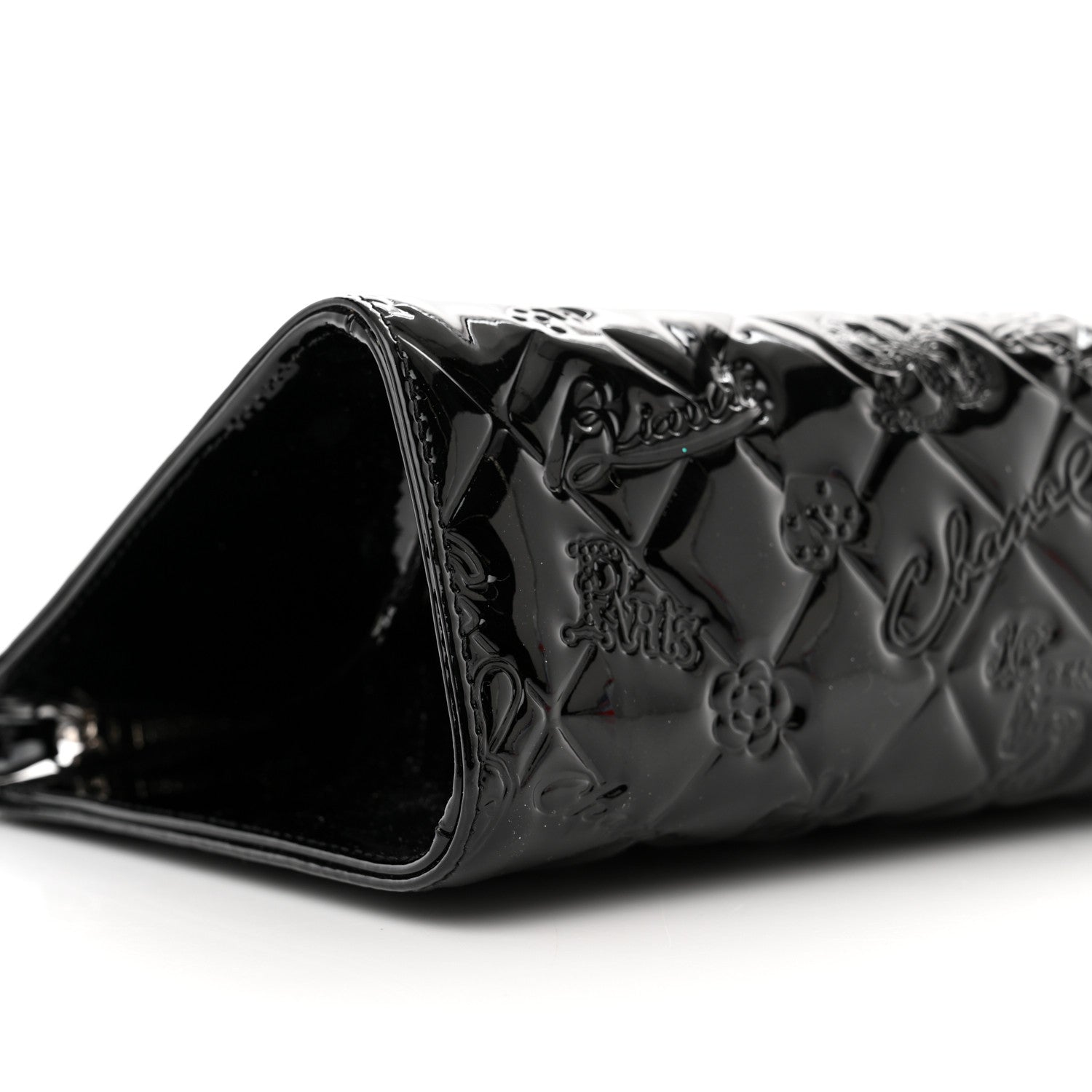 Chanel Patent Calfskin Lucky Symbols Pochette Black 9 of 15