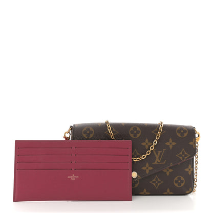 Louis Vuitton Monogram Pochette Felicie Chain Wallet Fuchsia 3 of 16