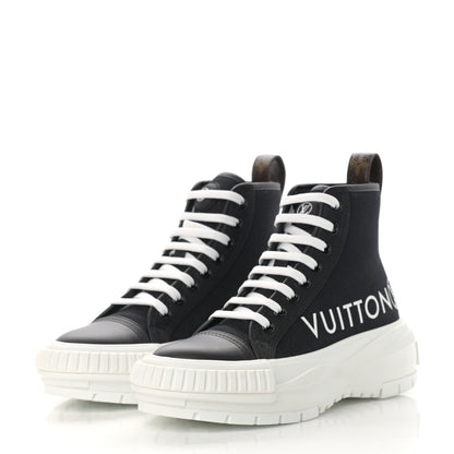 Louis Vuitton Canvas LV Squad Sneaker Boots 35 Black 3 of 9