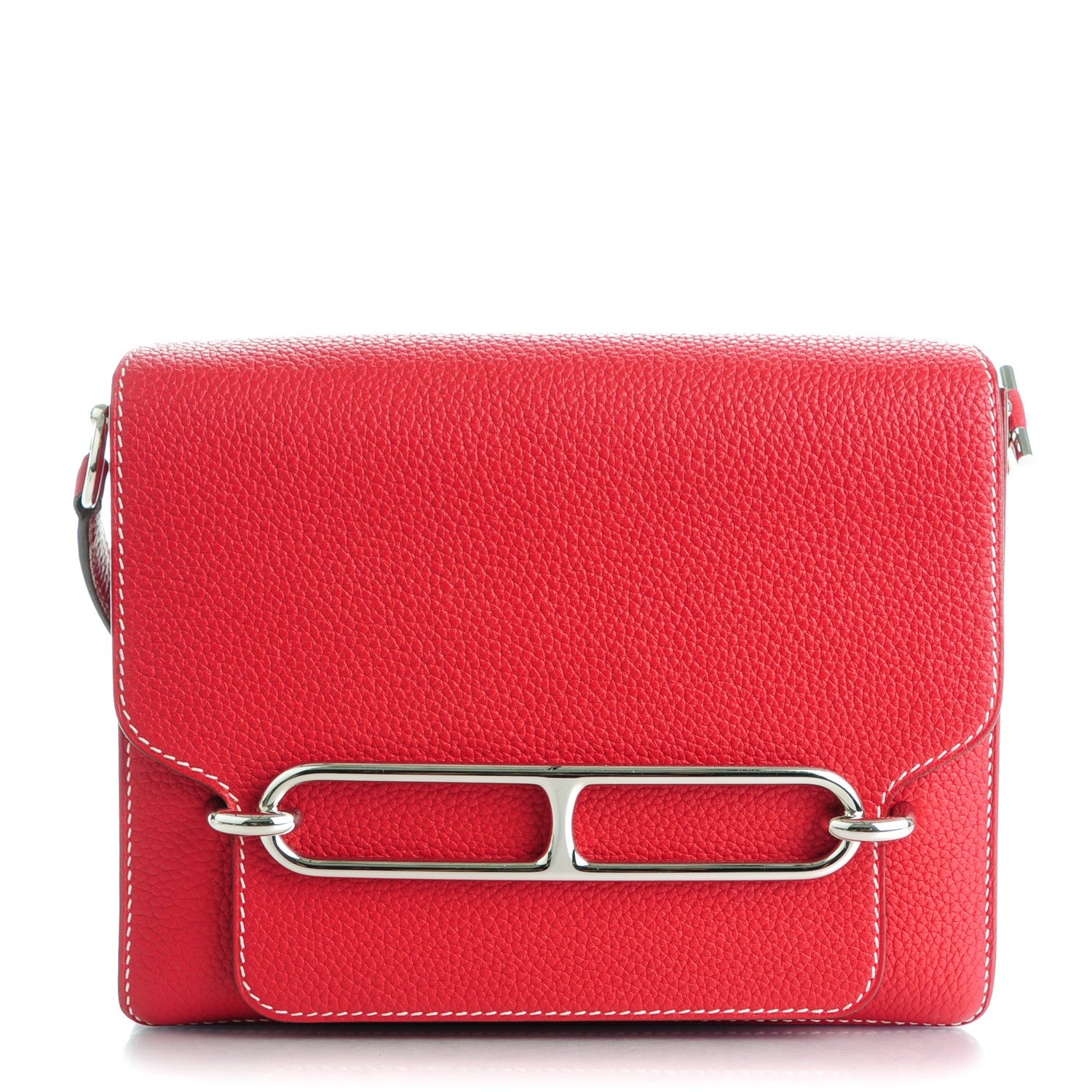 Hermes Taurillon Clemence Sac Roulis 23 Rouge Casaque 1 of 7