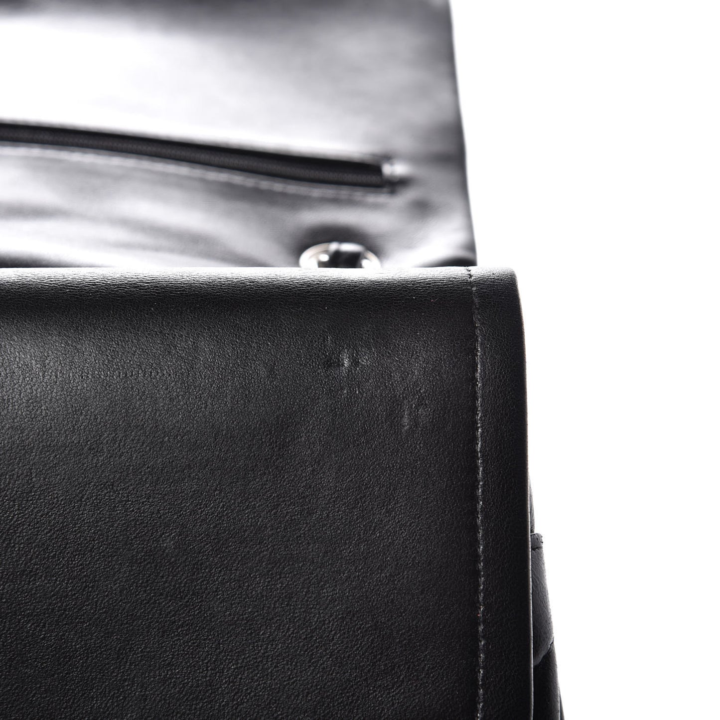 Lambskin Quilted Jumbo Double Flap Black