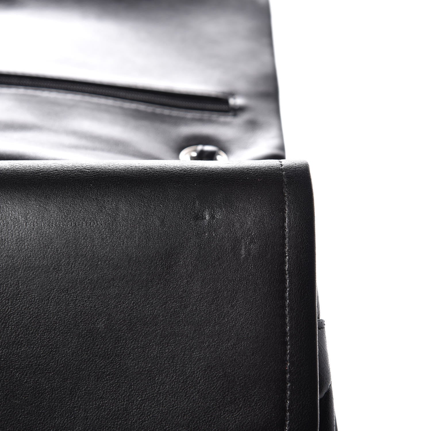 Chanel Lambskin Quilted Jumbo Double Flap Black 14 of 15