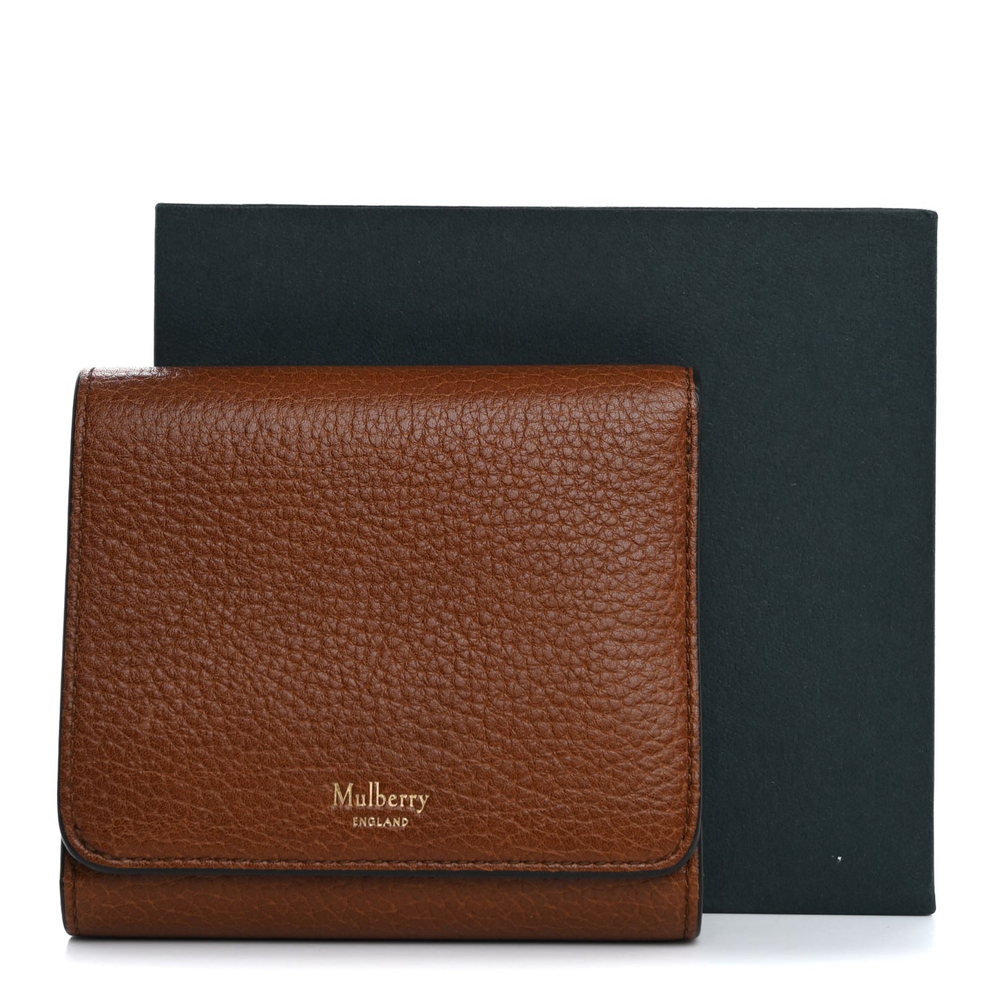 Small Classic Grain Tri-fold Wallet Oak