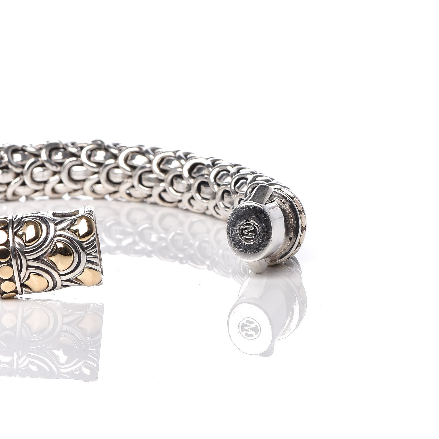 John Hardy Sterling Silver 18K Yellow Gold 10mm Legends Naga Station Bracelet 5 of 5