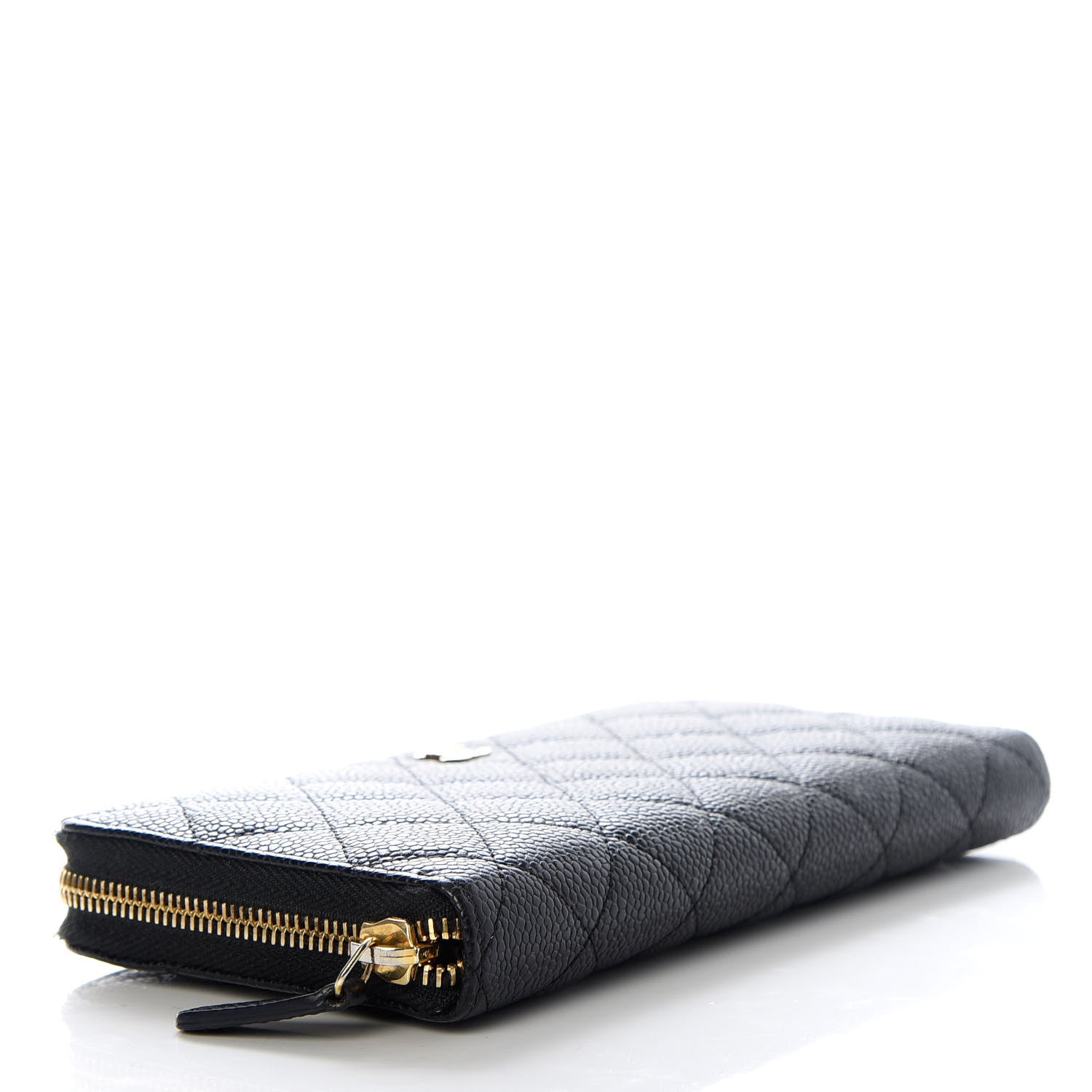 Chanel Caviar Quilted Large Gusset Zip Around Wallet Black 4 of 9