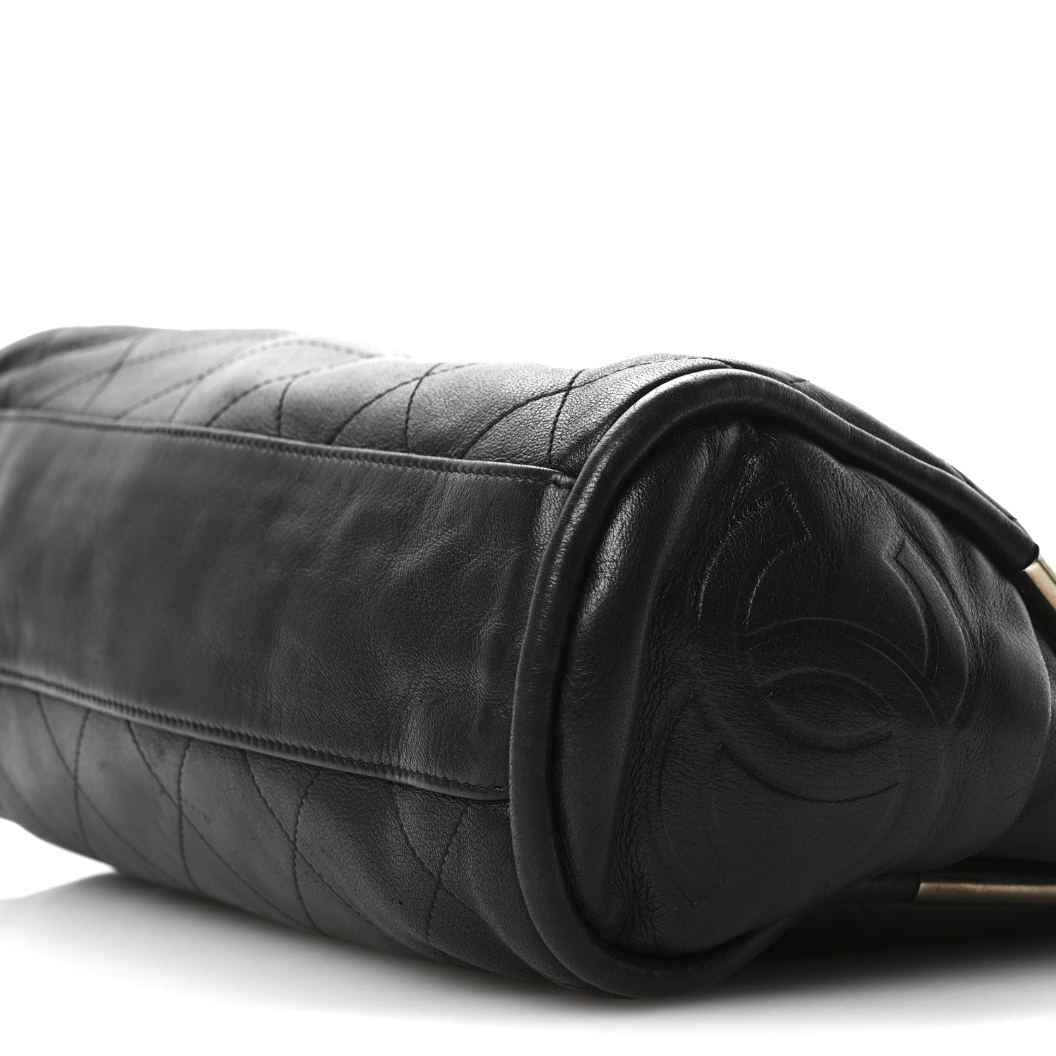 Chanel Lambskin Stitched Medium Ultimate Soft Tote Black 10 of 13