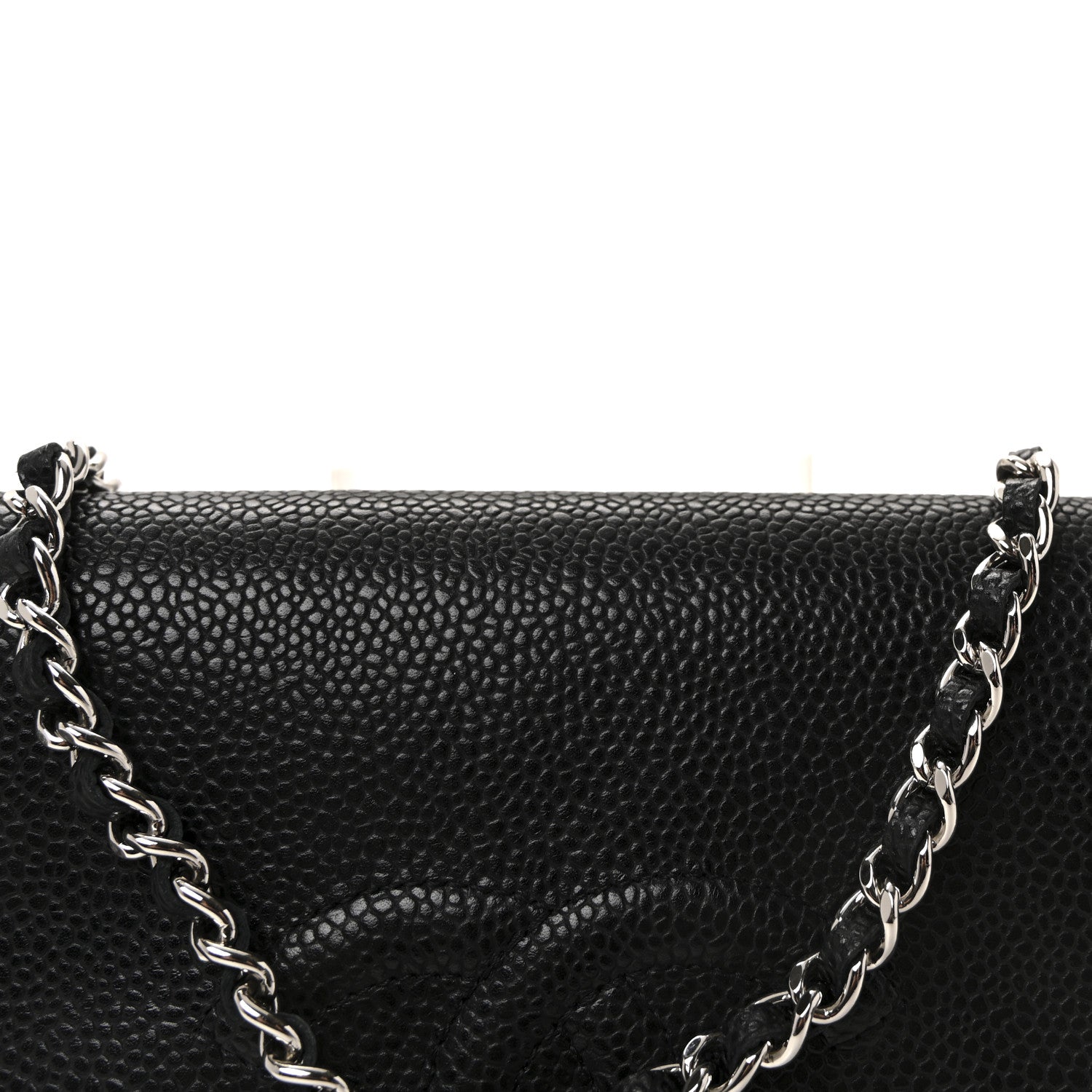 Chanel Caviar Half Moon Wallet On Chain WOC Black 9 of 12
