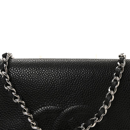 Chanel Caviar Half Moon Wallet On Chain WOC Black 9 of 12
