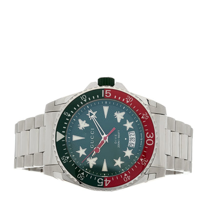 Gucci Stainless Steel 45mm Dive Quartz Watch Green 2 of 5