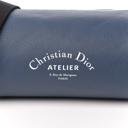 Christian Dior HOMME Grained Calfskin Mens Roller Pouch Navy Blue 9 of 9