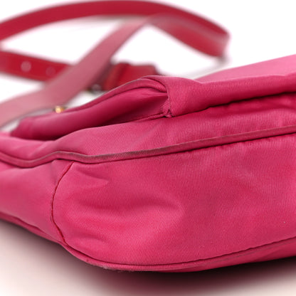 Prada Tessuto Nylon Patent Pocket Messenger Bag Fuxia 9 of 19