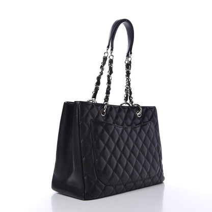 Chanel Caviar Quilted Grand Shopping Tote GST Black 3 of 9