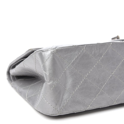 Chanel Metallic Aged Calfskin Quilted 2.55 Reissue 227 Flap Silver 6 of 10