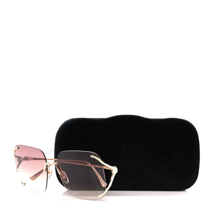 Gucci Metal Oversized Sunglasses GG0646S Gold Brown 8 of 8