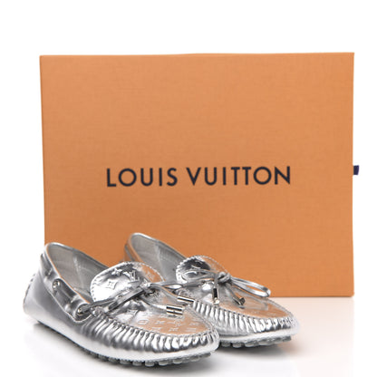 Louis Vuitton Calfskin Monogram Gloria Loafers 41 Silver 8 of 8
